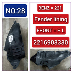Front Left Fender Liner 2216903330 A2216903330 Compatible With MERCEDES-BENZ S-CLASS W221 Tag-FEM-28