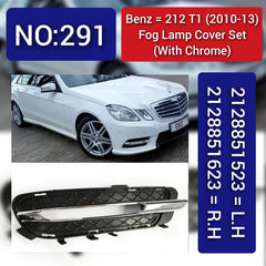 Fog Lamp Cover With Chrome Compatible With MERCEDES-BENZ E-CLASS W212 2010-2013 Fog Lamp Cover With Chrome Left 2128851523 & Right 2128851623 A2128851523 Tag-FC-291