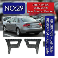 Rear Bumper Bracket Left 8K5807453 & Right 8K5807454 Compatible With AUDI A4 B8 (8K2) | A4 / S4 (2016-2019) Tag No.29
