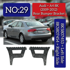 Rear Bumper Bracket Left 8K5807453 & Right 8K5807454 Compatible With AUDI A4 B8 (8K2) | A4 / S4 (2016-2019) Tag No.29