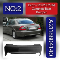 Rear Bumper A2118804140 Compatible With MERCEDES-BENZ E-Class (W211) (2002-2009) Tag No.02
