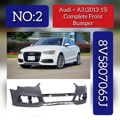 Front Bumper 8V5807065J Compatible With AUDI A3 Convertible (8V7, 8VE) | A3 / S3 & A3 Limousine (8VS, 8VM) | A3 / S3 Tag No:2