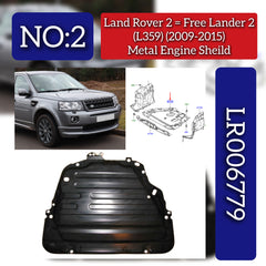 Metal Engine Shield LR006779 Compatible With Land Rover 2/ Free Lander 2 - L359 (2009-2015) Tag No.2