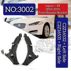 Front Bumber Bracket Right C2Z16531 & Left C2Z16532 Compatible With Jaguar XF (2012-2015) Tag No.3002
