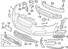 Front Bumber Bracket Right C2Z16531 & Left C2Z16532 Compatible With Jaguar XF (2012-2015) Tag No.3002