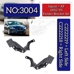 Fender Bracket Left C2Z22219 & Right C2Z22218 Compatible With Jaguar XF (2012-2019) Tag No.3004