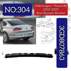 Rear Bumper Bracket 3GD807863 Compatible With Volkswagen PASSAT B8 (362) Tag No.304