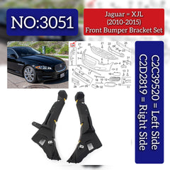 Front Bumper Mount Bracket Right C2D2819 Left C2C39520 Jaguar XJ (X351) Compatible With Jaguar XJ (X351) Tag No.3051