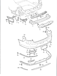 Rear Exaust Pipe Bracket Left 3GD807055A Right 3GD807056A Compatible With Volkswagen PASSAT B8 (362) Tag No.305
