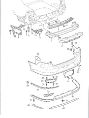 Rear Exaust Pipe Bracket Left 3GD807055A Right 3GD807056A Compatible With Volkswagen PASSAT B8 (362) Tag No.305