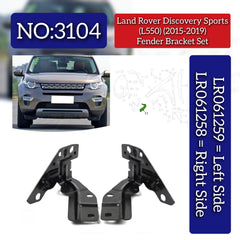 Fender Bracket Right LR061258 & Left LR061259 Compatible With Land Rover Discovery Sport - L550 (2015-2019) Tag No.3104
