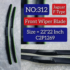 Front Wiper Blade Set (22'21 Inch) C2P1269 Compatible with JAGUAR XK Tag No.312
