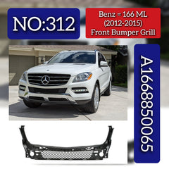 Front Bumper Grill 1668850065 Compatible With Mercedes Benz (W166) ML-Class (2012-2015) Tag No.312