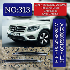 Fog Lamp Cover Chrome Left A2538852100 & Right A2538852200 Compatible With MERCEDES-BENZ GLC W253 2017-2020 Tag No.313