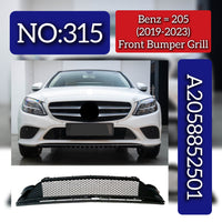 Front Bumper Grill A2058852501 2058852501 Compatible With Mercedes Benz (W205) C-Class (2019-2023) Tag No.315