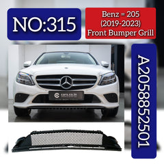 Front Bumper Grill A2058852501 2058852501 Compatible With Mercedes Benz (W205) C-Class (2019-2023) Tag No.315