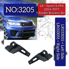 Fender Bracket Right LR033051 & Left LR033055 Compatible With Land Rover Range Rover Sport - L494 (2014-2017) Tag No.3205