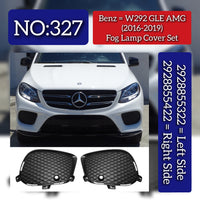 Fog Lamp Cover Set Left 2928855322 & Right 2928855422 Compatible With Mercedes Benz W292 GLE (2016-20) Tag No.327