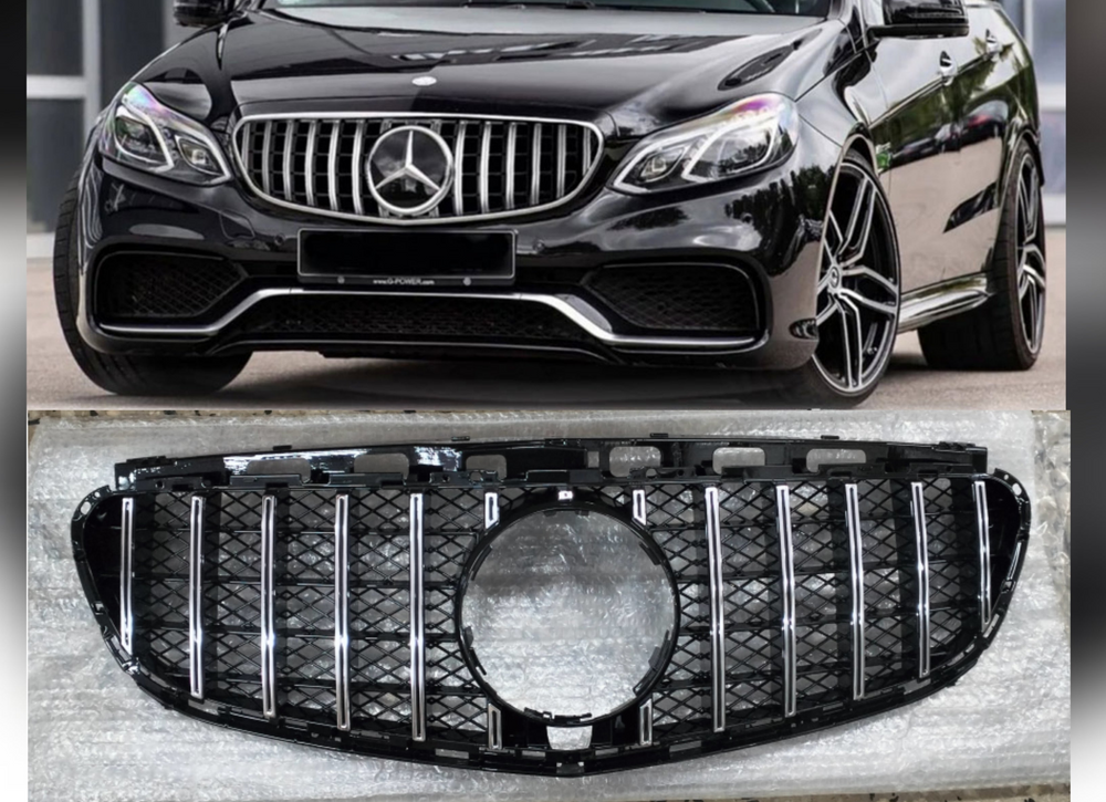 GTR Silver Show Grill Compatible With Mercedes Benz E-CLASS W212 T-2 Tag 32