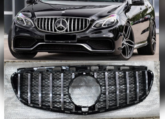 GTR Silver Show Grill Compatible With Mercedes Benz E-CLASS W212 T-2 Tag 32