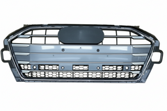 Show Grill Compatible With Audi A4 B9 Facelift(2020-23) Shiny Grey Chrome Tag 32