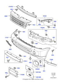 Headlight Bracket Right LR013864 & Left LR013866 Compatible With Land Rover Range Rover Vogue - L322 (2009-2012) Tag No.3301