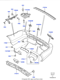 Rear Bumper Bracket Right LR015110 & Left LR015111 Compatible With Land Rover Range Rover Vogue - L322 (2009-2012) Tag No.3303