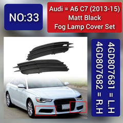 Fog Lamp Cover Left 4GD807681 & Right 4GD807682 Compatible With AUDI A6 C7 2013-2015 Tag-FC-33