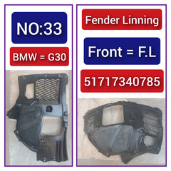 Front Right Fender Liner 51717340785 Compatible With BMW 5 Series G30, F90 Tag-FE-33
