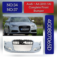 Front Bumper 4G0807065D Compatible With AUDI A6 C7 (4G2, 4GC) | A6 / S6, A6 C7 Avant (4G5, 4GD) | A6 / S6 (2011-2014) Tag No. 34, 37