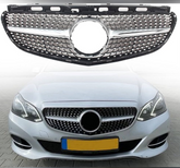 Show Grill Compatible With Benz = 212 T-2 Diamond Silver Tag 34