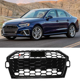 Show Grill Compatible With Audi A4 B9 Facelift(2020-23) RS4 Black Chrome Tag 34