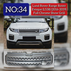 Full Chrome Show Grill Compatible With Land Rover Range Rover Evoque (L538) (2016-2019) Tag No.34