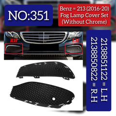 Fog Lamp Cover Left 2138851122 & Right 2138850822 & A2138851122 Fog Lamp Chrome Left 2138850174& Right 2138850274 Compatible With MERCEDES-BENZ E-Class W213 2016-2020