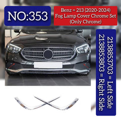Fog Lamp Cover Chrome (Only Chrome) Left 2138853703 Right 2138853803 Compatible With MERCEDES-BENZ E-CLASS (W213) Tag No.353