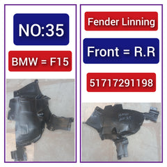 Rear Left Fender Liner 51717291197 Compatible With BMW X5 F15 Tag-FE-35