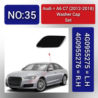 Washer Cap Set . 4G0955276 = R.H, 4G0955275 = L.H. Tag 35 Compatible With Audi A6 C7 (2012-2018)