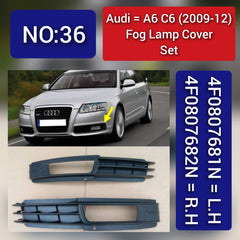 Fog Lamp Cover Compatible With AUDI A6 C6 2009-2015 Fog Lamp Cover Left 4F0807681N & Right 4F0807682N 4F0807681N01C Tag-FC-36 Fog No.36 (2009-12)