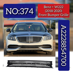 License Plate Grill 2228854700 A2228854700 Compatible With Mercedes Benz W222 (2018-20) Tag No.374