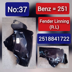 Rear Left Fender Liner A2518841722 Compatible With MERCEDES-BENZ R-CLASS W251 Tag-FEM-37