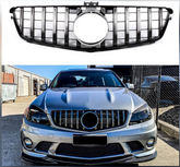 Silver Show Grill Compatible With Mercedes Benz C-CLASS 204 T-1 (2008-2014) GTR Tag 3