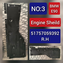 Right Under-Body Shield 51757059392 Compatible with BMW 3 Series E90 Tag No.3