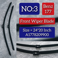 Front Wiper Blade Set (24'20 Inch) A1778209900 Compatible with MERCEDES BENZ A-CLASS W177 Tag No.3