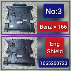 Front Center Radiator Support Splash Shield 1665200723 Compatible With MERCEDES-BENZ GLE W166 & GL W166 & GLS W166 Tag No.3