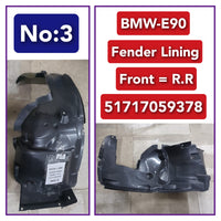 Rear Right Fender Liner 51717059378 Compatible With BMW 3 Series E90 Tag-FE-03