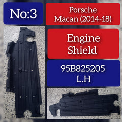 LEFT Underbody Radiator Splash Shield 95B825205 Compatible with Porsche Macan Tag No.3