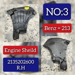 Front Right Radiator Support Splash Shield 2135202600 Compatible With MERCEDES-BENZ E-CLASS (W213) (2016-2019) Tag No.3