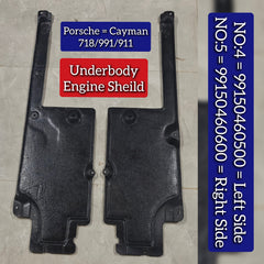 Underbody Shield Set Left 99150460500 & Right 99150460600 Compatible With Porsche Cayman 718 (2017-2025) Tag No.4/5