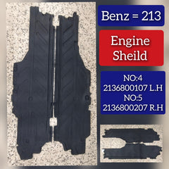 Left UNDER ENGINE SPLASH GUARD UNDERBODY 2136800107 Compatible With MERCEDES-BENZ E-CLASS (W213) Tag No.4