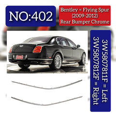 Rear Bumper Chrome Left 3W5807811F & Right 3W5807812F Compatible With Bentley Flying Spur (2009-2012) Tag No.402